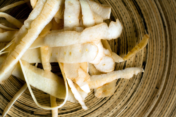 Parsnip shavings